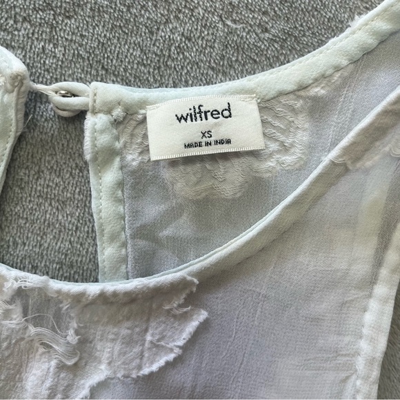 Aritzia Wilfred White Sèvres Floral Sleeveless Tunic Top Blouse - Picture 5 of 12